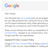 Googleからgmailにメール その内容の意味【GDPR】Dear Partner,Over the past year we’ve shared how