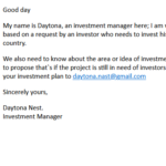 BUSINESS PROPOSALのタイトルで英文メールが届いたら要注意 Daytona Nest