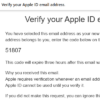 【Apple Store】Verify your Apple ID email address.公式からの可能性