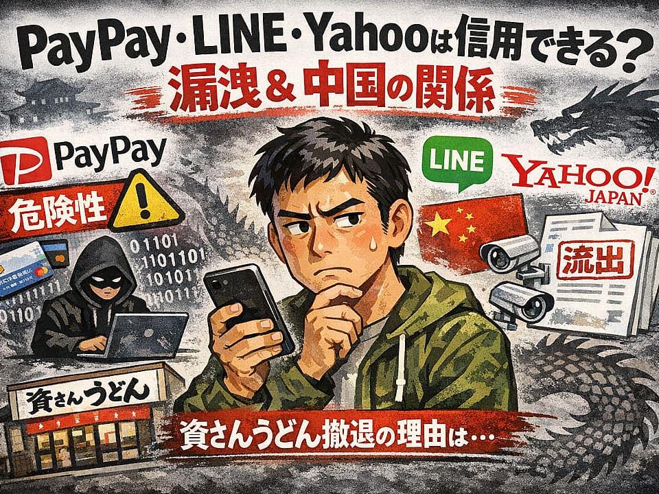 PayPayは信用できる？資さんうどん撤退とLINE・Yahooの漏洩問題、中国韓国下請けアプリ個人情報