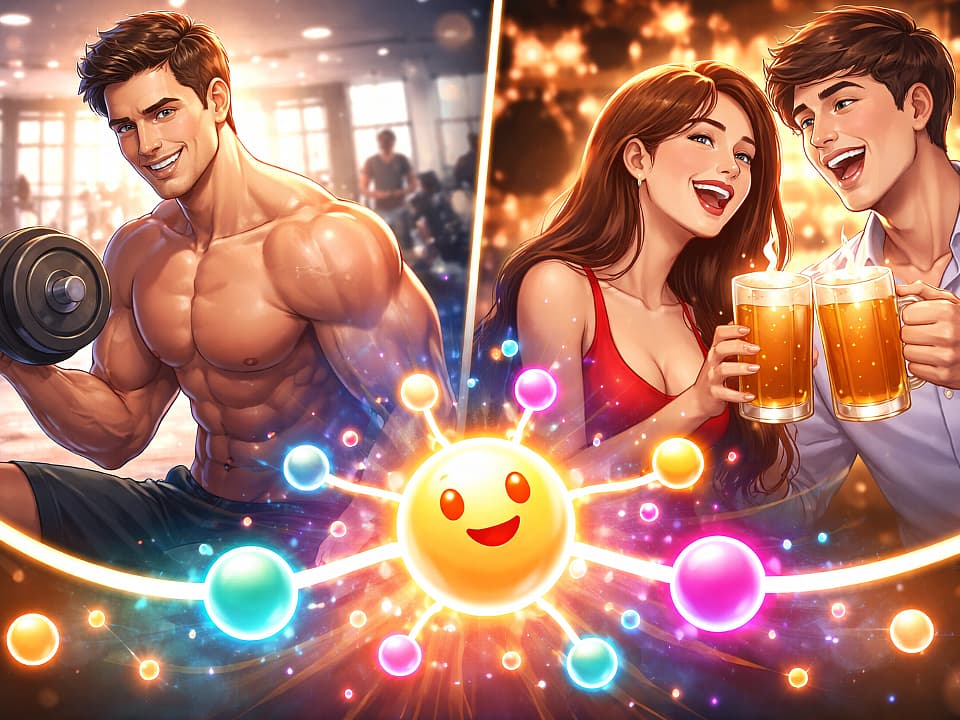 筋トレとお酒で分泌されるドーパミンの違いと性欲との関係