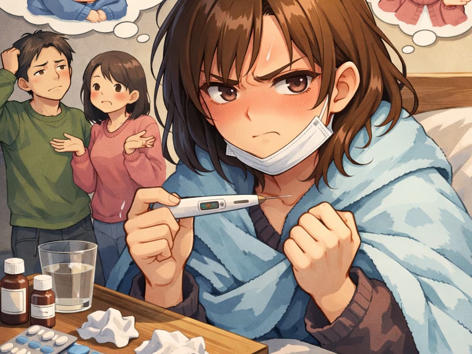 インフルエンザなのに普通の風邪でしょ？と情弱のバカに疑われイライラする現象